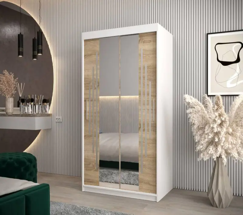 Schlafzimmer - Kleiderschrank mit Spiegel Abbildung