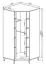 92 cm breiter Kleiderschrank mit 1 Tür | 2 Kleiderstangen | Farbe: Eiche Abbildung