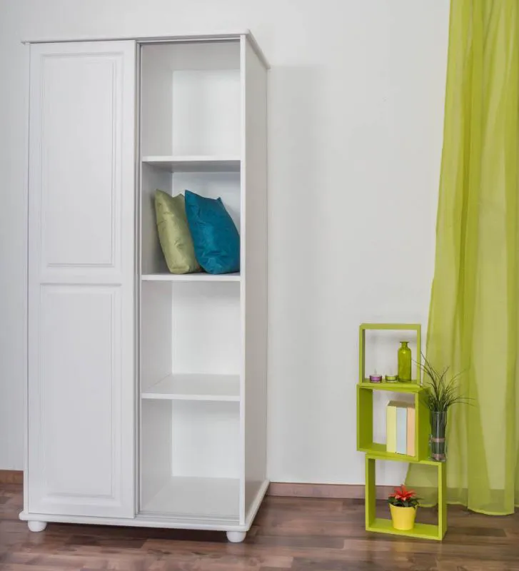 Kleiderschrank massiv Weiß 195x92x59 cm Abbildung