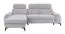 Schlichtes Ecksofa Kinrooi 01, Farbe: Grau - Abmessungen: 99 x 259 x 166 cm (H x B x T) - Ottomane: Links