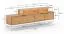 TV-Unterschrank, Hängeschrank Rania 04 für TV, 52 x 200 x 39 cm, aus geöltem Massivholz, in Eiche Natur, inkl. LED-Beleuchtung