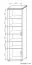 Schrank Kainanto 11, Farbe: Eiche / Grau - Abmessungen: 205 x 56 x 41 cm (H x B x T)