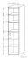 Vitrine Rabaul 34, Farbe: Sonoma Eiche - Abmessungen: 200 x 49 x 40 cm (H x B x T)