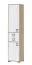 Kinderzimmer - Schrank Benjamin 25, Farbe: Buche / Weiß - 198 x 44 x 37 cm (H x B x T)