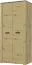 Schlafzimmer - Kleiderschrank, Farbe: Eiche / Grau - 197 x 91 x 56 cm (H x B x T) Abbildung