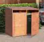 Mülltonnenbox Cubo Doppelt, Hartholz - Abmessung: 84 x 150 x 135 cm (L x B x H)