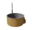 Hot Tub deluxe XL Banera mit integriertem Holzofen - Durchmesser: 226 cm, inkl. Stereo Sound, USB, LED-Beleuchtung & Sprudelsystem