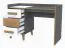 Schreibtisch Caranx 8, Farbe: Weiß / Eiche / Anthrazit - Abmessungen: 85 x 120 x 55 cm (H x B x T)