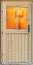Saunahaus "Kina 1" SET mit Holzofen, Vorraum und klassischer Tür, Farbe: Natur - 231 x 273 cm (B x T), Grundfläche: 5,7 m²