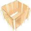 Sauna "Alvara" SET mit bronzierter Tür und Kranz - Farbe: Natur, Ofen BIO 9 kW mit - 245 x 210 x 202 cm (B x T x H)