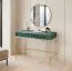 Schreibtisch Worthing 21, Farbe: Grün / Gold - Abmessungen: 78 x 104 x 50 cm (H x B x T)