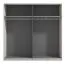 Schwebetürenschrank mit zwei Fächer Krupa 01, Farbe: Kaschmir, 2,2 Meter breit, Spiegeltür, ABS-Kanten, Maße: 217,5 x 220 x 62 cm, zwei Kleiderstangen