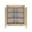 Kommode | Farbe: Kakao / Eiche Cremona | 2 Drehtüren | inkl. LED-Beleuchtung | 7 Fächer | 103 x 40 x 119 cm | Push-to-open Funktion | Highboard | ABS-Kanten