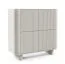 Kommode | 4 Drehtüren | Push-to-open Funktion | Kaschmir | 8 Fächer | 100 x 40 x 100 cm | Push-to-open Funktion | Lamellen Front | für Wohnzimmer