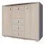 Kommode Rabaul 07, Farbe: Sonoma Eiche - Abmessungen: 100 x 130 x 40 cm (H x B x T)