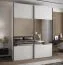 Kleiderschrank / Schiebetürenschrank | Farbe: Weiß | 245,5 x 190 x 64 cm | 11 Fächer | 2 Schiebetüren | 2 Kleiderstangen | Spiegel | Soft-Close-Funktion