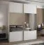 Kleiderschrank / Schiebetürenschrank | Soft-Close-Funktion | 245,5 x 200 x 64 cm | Spiegel | 11 Fächer | Farbe: Weiß | 2 Kleiderstangen | 2 Schiebetüren