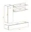 Moderne Wohnwand Hompland 74, Farbe: Weiß - Abmessungen: 170 x 160 x 40 cm (H x B x T), mit Push-to-open Funktion
