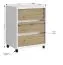 Rollcontainer "Merosina" 08, Farbe: Eiche Artisan / Dunkelgrau - Abmessungen: 66 x 50 x 39 cm (H x B x T)