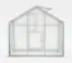 Gewächshaus - Glashaus Radicchio L5, Wände: 4 mm gehärtetes Glas, Dach: 6 mm HKP mehrwandig, Grundfläche: 4,80 m² - Abmessungen: 220 x 220 cm (L x B)