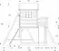 Spielturm S20D1, Dach: Grau, inkl. Wellenrutsche, Doppelschaukel-Anbau, Balkon, Sandkasten, Kletterwand und Holzleiter - Abmessungen: 522 x 363 cm (B x T)