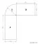 Schreibtisch Banjaran 27, Farbe: Sonoma Eiche - Abmessungen: 75 x 205 x 175 cm (H x B x T)