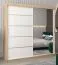 2 Meter breiter Kleiderschrank mit 2 Türen | Farbe: Sonoma Eiche / Weiß Abbildung