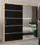 2 Meter breiter Kleiderschrank mit 2 Türen | Farbe: Schwarz Abbildung