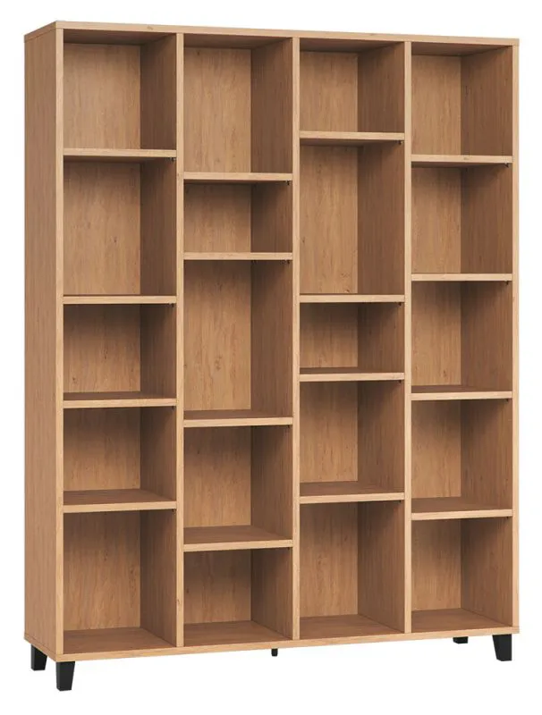 Regal Leoncho 26, Farbe: Eiche - Abmessungen: 195 x 149 x 38 cm (H x B x T)