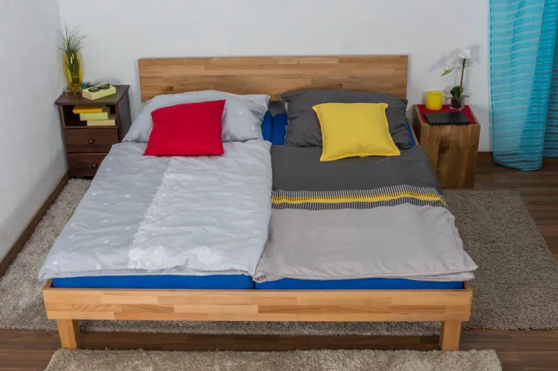 Futonbett / Massivholzbett Wooden Nature 02 Kernbuche geölt - Liegefläche 180 x 200 cm (B x L)