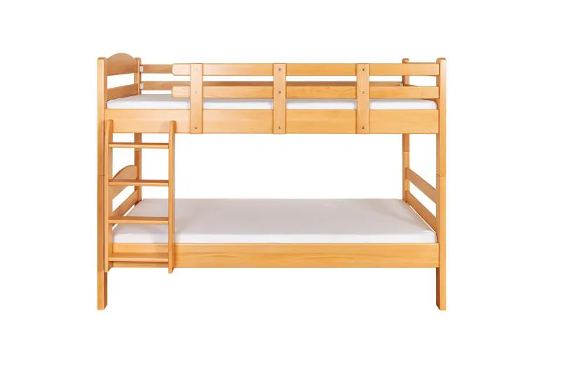 Jugendetagenbett 90 x 190 cm | Massivholz: Buche | Natur Lackiert | umbaubar in 2 Einzelbetten | Premium-Qualität | inkl. Rollroste Abbildung