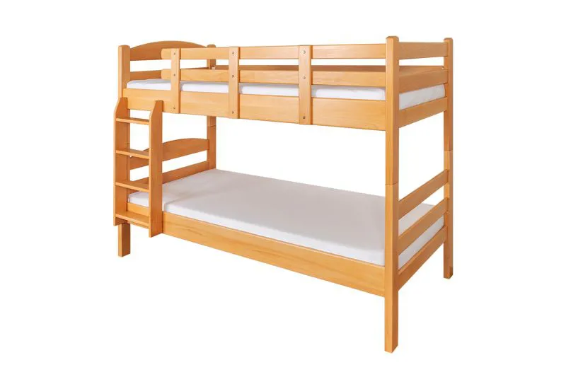 Jugendetagenbett 90 x 190 cm | Massivholz: Buche | Natur Lackiert | umbaubar in 2 Einzelbetten | Premium-Qualität | inkl. Rollroste Abbildung