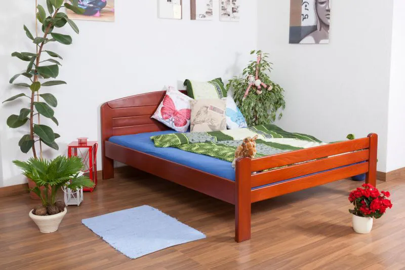 Buche Bett 160 x 200 cm Kirsche Abbildung