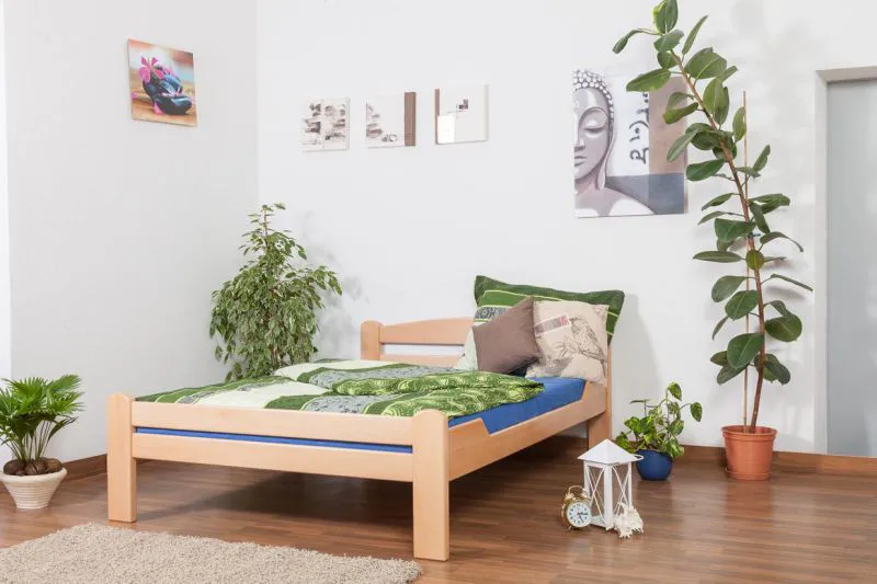 Buche Bettgestell 140 x 200 cm Natur Abbildung