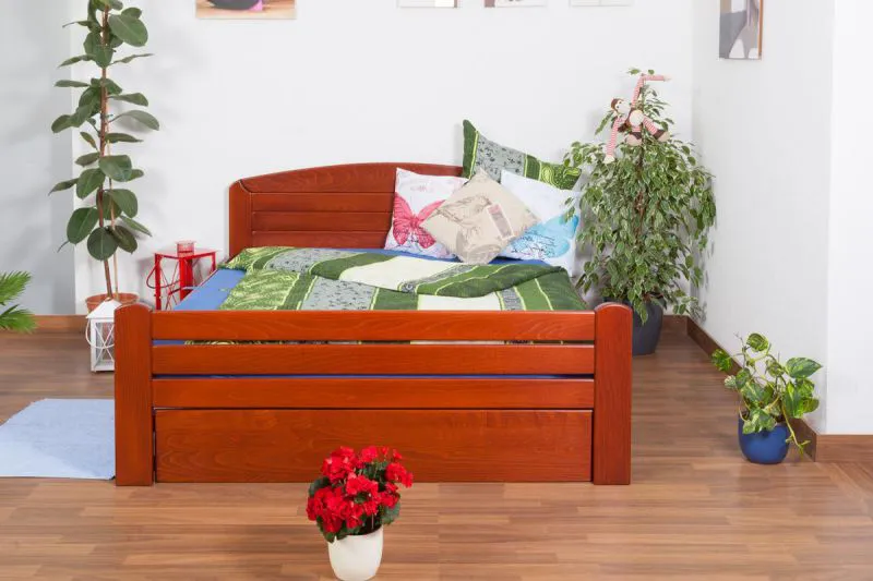 Holzbett Buche 160 x 200 cm Kirsche Abbildung