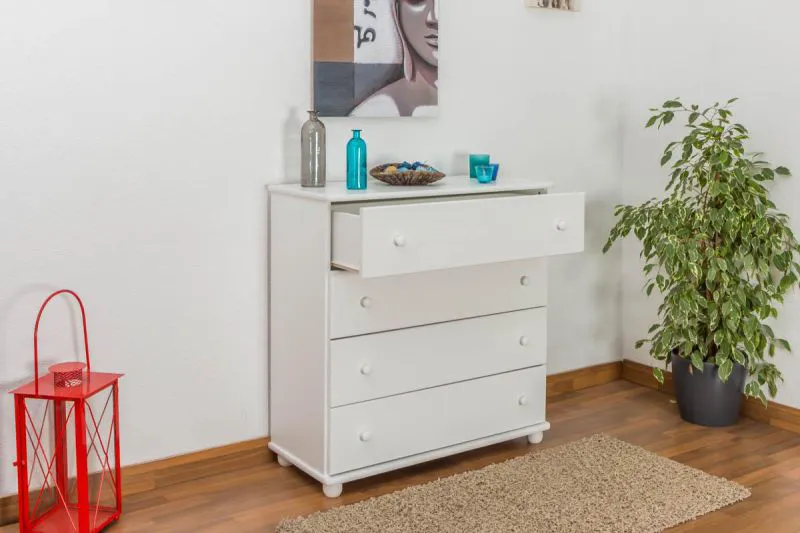 Anrichte, Küchenschrank - Farbe: Weiß Abbildung