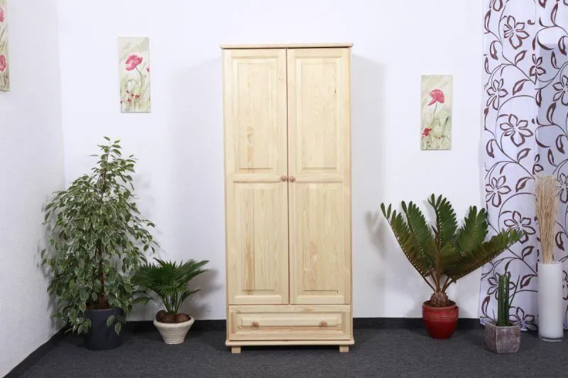 Vollholz-Schrank, Farbe: Natur 190x90x60 cm Abbildung