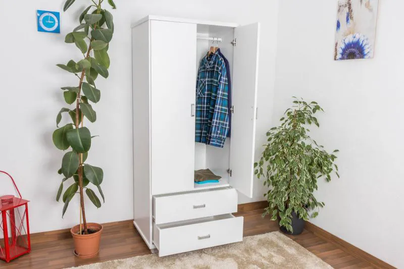Schrank 80 cm breit, Farbe: Weiß Abbildung