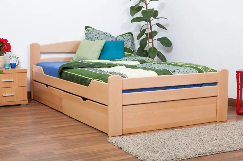 Bett 120 x 200 cm Buche Natur mit Lattenrost Abbildung