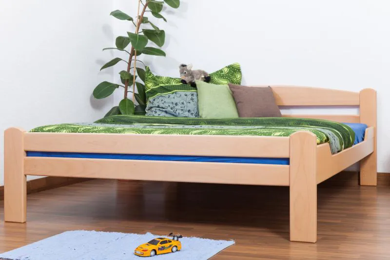 Massivholz Bettgestell Buche 160 x 200 cm Natur Abbildung