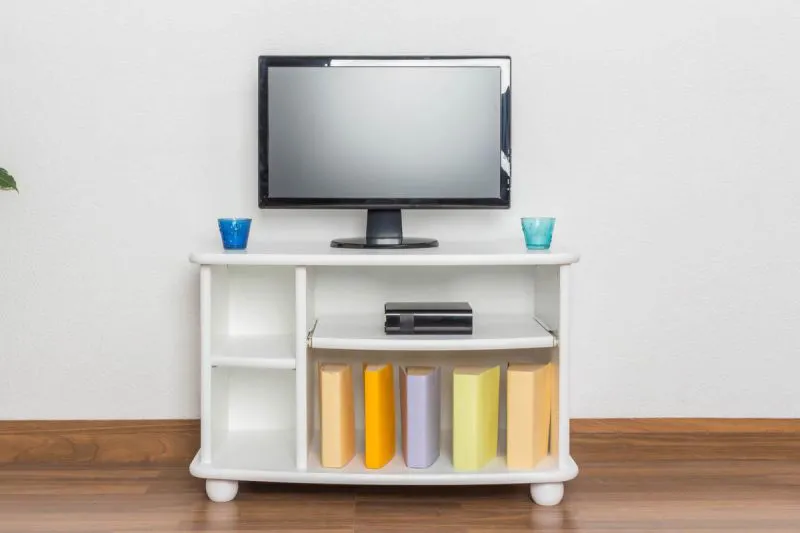 TV-Element Massivholz Farbe: Weiß 50x77x40 cm  Abbildung