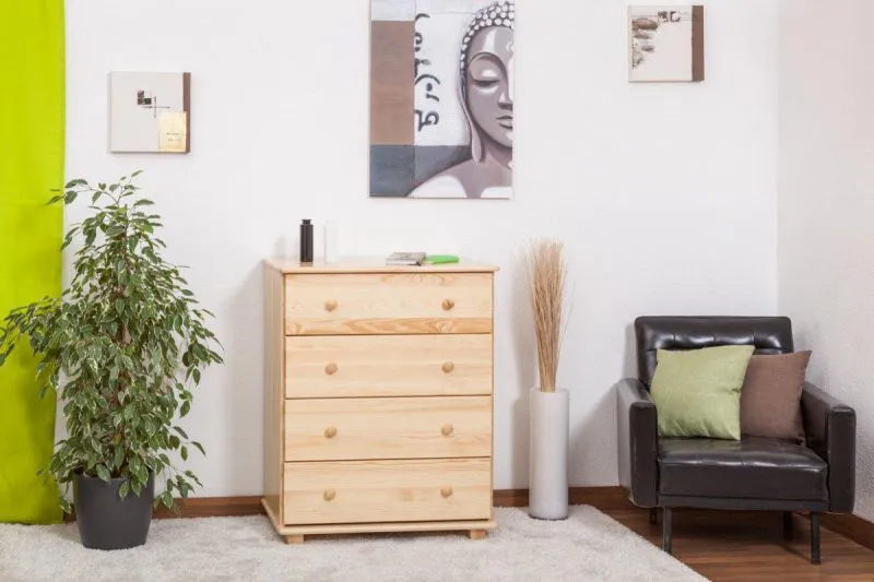 Anrichte, Kiefer massiv, Breite: 100 cm, Farbe: Natur Abbildung