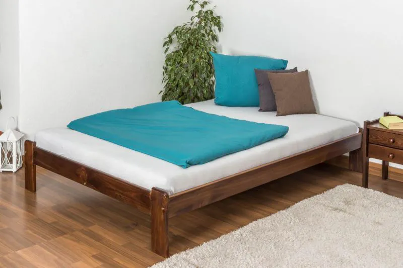 Futonbett Kiefer 140 x 200 cm Nuss Abbildung