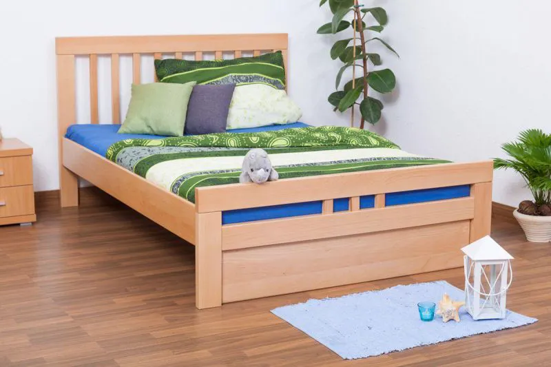 Bett 140 x 200 cm Buche Natur Abbildung