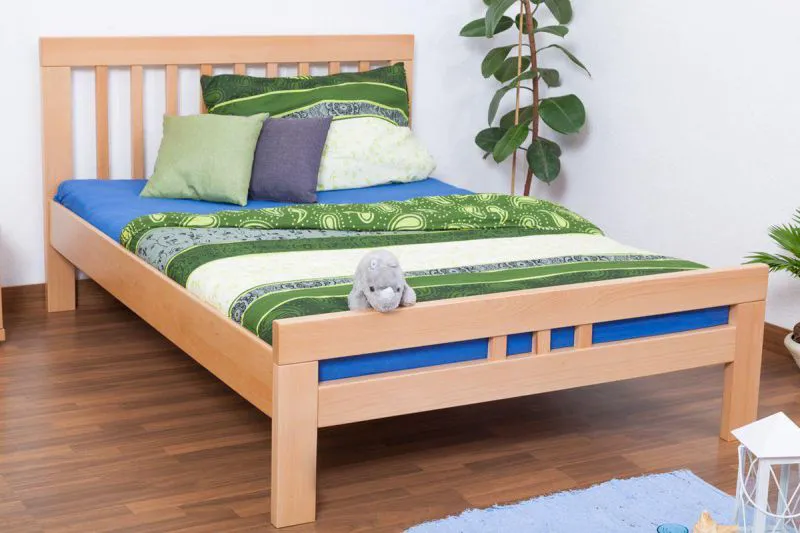 Holzbett Buche 140 x 200 cm Natur Abbildung