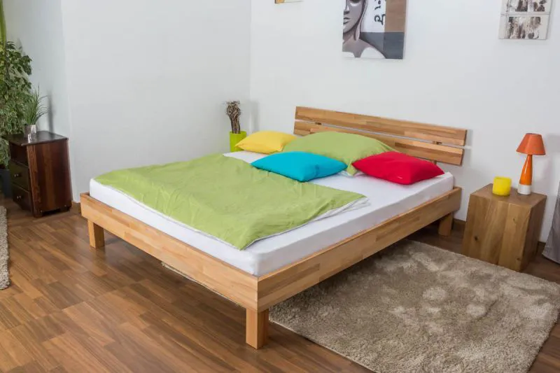 Bett Kernbuche massiv 160 x 200 cm geölt Abbildung