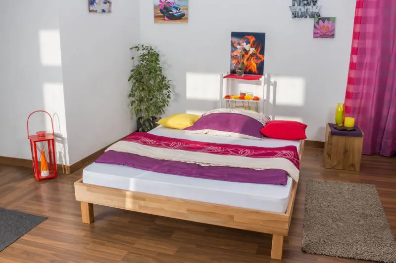 Bettgestell Kernbuche 160 x 200 cm geölt Abbildung