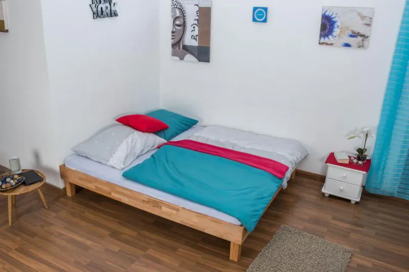 Kernbuche Futonbett 180 x 200 cm geölt Abbildung