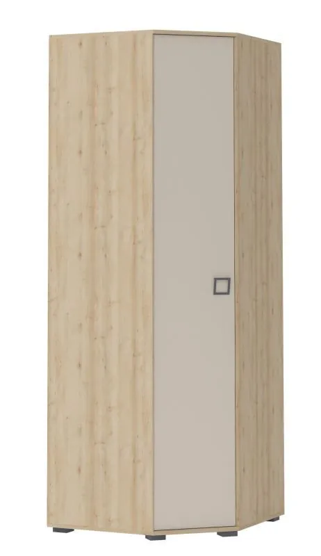 Drehtürenschrank / Eckkleiderschrank 20, Farbe: Buche / Creme - 236 x 86 x 86 cm (H x B x T)