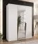 Drehtürenschrank / Kleiderschrank | Farbe: Weiß | 1 Spiegeltür | Griffe: Schwarz | 2 Fächer | Soft-Close | 2 Kleiderstangen | Maße: 150 x 52 x 202 cm | ABS